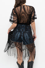 Load image into Gallery viewer, Vintage x Black Fringe Lace Top (XS-XL)