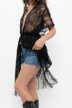 Load image into Gallery viewer, Vintage x Black Fringe Lace Top (XS-XL)