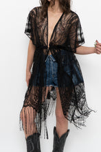 Load image into Gallery viewer, Vintage x Black Fringe Lace Top (XS-XL)