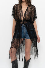 Load image into Gallery viewer, Vintage x Black Fringe Lace Top (XS-XL)