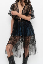 Load image into Gallery viewer, Vintage x Black Fringe Lace Top (XS-XL)