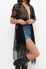 Load image into Gallery viewer, Vintage x Black Fringe Lace Top (XS-XL)