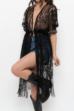 Load image into Gallery viewer, Vintage x Black Fringe Lace Top (XS-XL)