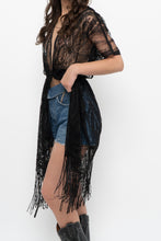 Load image into Gallery viewer, Vintage x Black Fringe Lace Top (XS-XL)