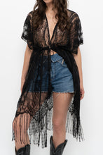 Load image into Gallery viewer, Vintage x Black Fringe Lace Top (XS-XL)