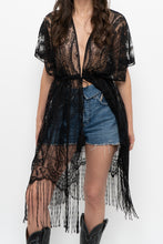 Load image into Gallery viewer, Vintage x Black Fringe Lace Top (XS-XL)