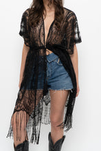 Load image into Gallery viewer, Vintage x Black Fringe Lace Top (XS-XL)
