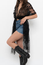 Load image into Gallery viewer, Vintage x Black Fringe Lace Top (XS-XL)