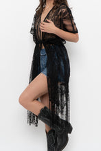 Load image into Gallery viewer, Vintage x Black Fringe Lace Top (XS-XL)