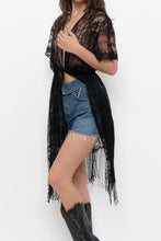 Load image into Gallery viewer, Vintage x Black Fringe Lace Top (XS-XL)
