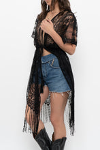 Load image into Gallery viewer, Vintage x Black Fringe Lace Top (XS-XL)
