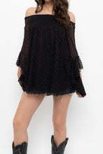Load image into Gallery viewer, Vintage x SHANNON FORD Black Lace Layered Off-Shoulder Top (XS-M)