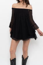 Load image into Gallery viewer, Vintage x SHANNON FORD Black Lace Layered Off-Shoulder Top (XS-M)