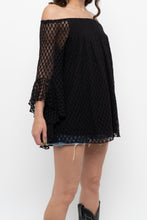 Load image into Gallery viewer, Vintage x SHANNON FORD Black Lace Layered Off-Shoulder Top (XS-M)