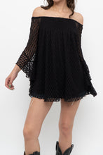 Load image into Gallery viewer, Vintage x SHANNON FORD Black Lace Layered Off-Shoulder Top (XS-M)