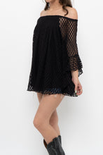 Load image into Gallery viewer, Vintage x SHANNON FORD Black Lace Layered Off-Shoulder Top (XS-M)