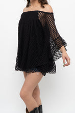 Load image into Gallery viewer, Vintage x SHANNON FORD Black Lace Layered Off-Shoulder Top (XS-M)