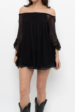 Load image into Gallery viewer, Vintage x SHANNON FORD Black Lace Layered Off-Shoulder Top (XS-M)