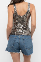 Load image into Gallery viewer, ZARA x Charcoal Sequin Tank (S)