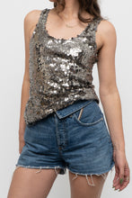 Load image into Gallery viewer, ZARA x Charcoal Sequin Tank (S)