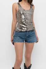 Load image into Gallery viewer, ZARA x Charcoal Sequin Tank (S)