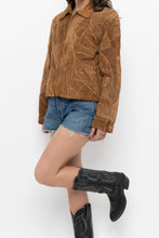 Load image into Gallery viewer, Vintage x LEATHERWORKS Camel Patchwork Suede Cropped Jacket (XS-M)