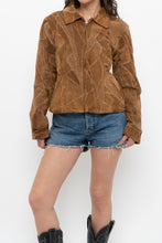 Load image into Gallery viewer, Vintage x LEATHERWORKS Camel Patchwork Suede Cropped Jacket (XS-M)