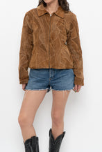 Load image into Gallery viewer, Vintage x LEATHERWORKS Camel Patchwork Suede Cropped Jacket (XS-M)