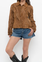 Load image into Gallery viewer, Vintage x LEATHERWORKS Camel Patchwork Suede Cropped Jacket (XS-M)