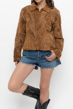 Load image into Gallery viewer, Vintage x LEATHERWORKS Camel Patchwork Suede Cropped Jacket (XS-M)