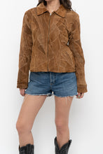 Load image into Gallery viewer, Vintage x LEATHERWORKS Camel Patchwork Suede Cropped Jacket (XS-M)