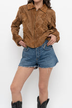 Load image into Gallery viewer, Vintage x LEATHERWORKS Camel Patchwork Suede Cropped Jacket (XS-M)