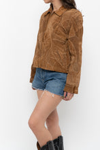 Load image into Gallery viewer, Vintage x LEATHERWORKS Camel Patchwork Suede Cropped Jacket (XS-M)