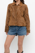 Load image into Gallery viewer, Vintage x LEATHERWORKS Camel Patchwork Suede Cropped Jacket (XS-M)