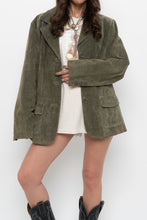 Load image into Gallery viewer, Vintage x LADY HATHAWAY Olive Green Suede Jacket (M, L)