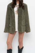 Load image into Gallery viewer, Vintage x LADY HATHAWAY Olive Green Suede Jacket (M, L)