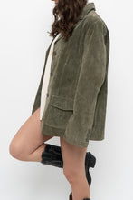 Load image into Gallery viewer, Vintage x LADY HATHAWAY Olive Green Suede Jacket (M, L)