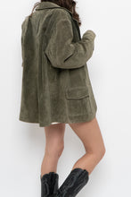 Load image into Gallery viewer, Vintage x LADY HATHAWAY Olive Green Suede Jacket (M, L)