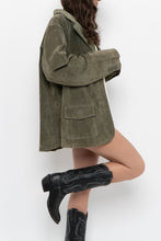 Load image into Gallery viewer, Vintage x LADY HATHAWAY Olive Green Suede Jacket (M, L)