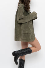 Load image into Gallery viewer, Vintage x LADY HATHAWAY Olive Green Suede Jacket (M, L)