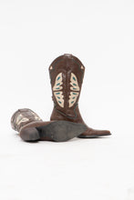 Load image into Gallery viewer, Vintage x Made in Brazil x Brown, Teal Leather Butterfly Cowboy Boots (6W)