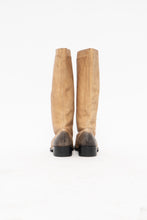 Load image into Gallery viewer, DIESEL x Deadstock Beige, Black Faded Leather Biker Boot (7-7.5W)