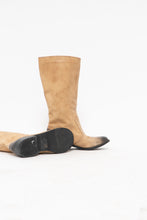 Load image into Gallery viewer, DIESEL x Deadstock Beige, Black Faded Leather Biker Boot (7-7.5W)