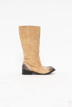 Load image into Gallery viewer, DIESEL x Deadstock Beige, Black Faded Leather Biker Boot (7-7.5W)