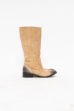 Load image into Gallery viewer, DIESEL x Deadstock Beige, Black Faded Leather Biker Boot (7-7.5W)