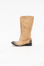 Load image into Gallery viewer, DIESEL x Deadstock Beige, Black Faded Leather Biker Boot (7-7.5W)