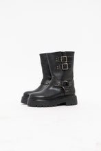 Load image into Gallery viewer, STEVE MADDEN x Made in Mexico x Black Leather Biker Boots (8-8.5W)