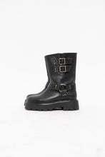 Load image into Gallery viewer, STEVE MADDEN x Made in Mexico x Black Leather Biker Boots (8-8.5W)