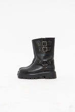 Load image into Gallery viewer, STEVE MADDEN x Made in Mexico x Black Leather Biker Boots (8-8.5W)