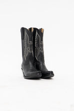 Load image into Gallery viewer, Vintage x Made in Mexico x Black Pebble Leather Embroidered Cowboy Boots (9-9.5W)